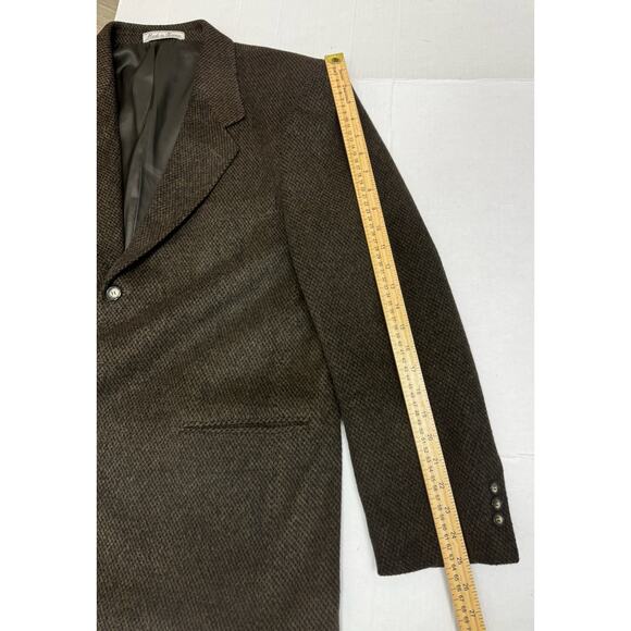 Tom Tailor Men's Sport Coat Jacket Size 44L Cashmere Blend Dark Brown - Picture 7 of 11